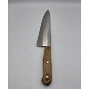 Old Homestead Chef Knife Wood Handle 10" Blade Vintage Cutlery Japan 15.25"